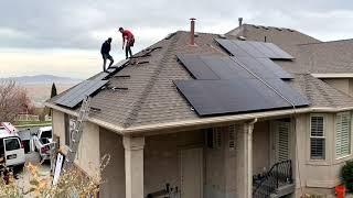 Installing Solar Panels In 1 Minute - Solar Panel Installation Time Lapse Video