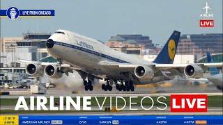 LIVE Chicago O'Hare Airport (ORD) Airport Plane Spotting | LIVE Plane Spotting