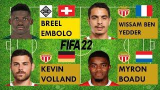 Breel Embolo vs AS Monaco Strikers (Wissam Ben Yedder,Kevin Volland,Myron Boadu) FIFA 22 Comparison