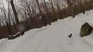 Mt. Tom Snowmobile Trail Fat Bike Descent