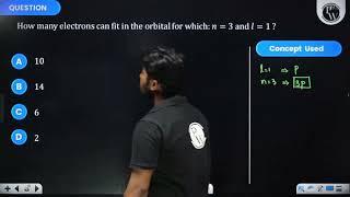 How many electrons can fit in the orbital for which: n = 3 and l = 1?...