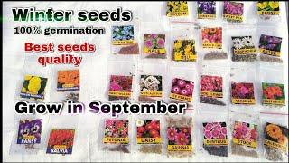 Winter seeds, super best quality of winter seeds 100% germination rate grow at home in September.