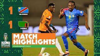 HIGHLIGHTS | DR Congo  Zambia #TotalEnergiesAFCON2023 - MD1 Group F