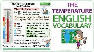 The Temperature | Learn English Vocabulary | How to say the temperature in English | ESOL lesson