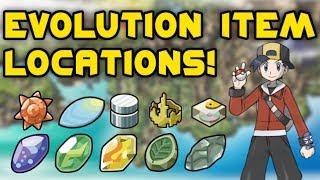 Pokemon Gold & Silver - Evolution Item Locations