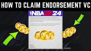 HOW TO CLAIM ENDORSEMENT MONEY/VC IN NBA 2K24 CURRENT GEN