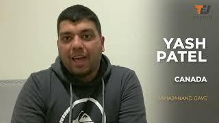 Testimonial Video By Yash Patel From Canada - Tej Studio