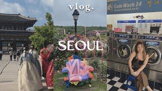 seoul vlog 2: a rainy day in everland  gyeongbokgung palace • hanok cafe • laundry