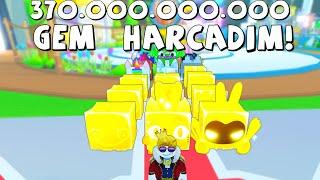 370 MİLYAR GEM HARCADIM! İNANILMAZ HUGE TAKIMI KURDUM! SHARRDY KRAL Pet Simulator X Roblox