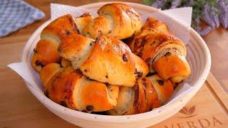 Super fluffy chocolate curd croissants for Easter  Super quick and easy!