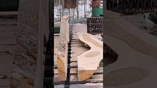 sawing a plank from a rowan log #apusampo #woodworking