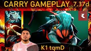  7.37d K1 tqmD Weaver |K+A-D - 21 KP - 82%| Carry Gameplay - Dota 2 Top MMR