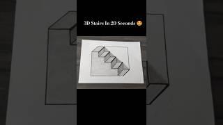 Trick Art | 3D Stairs In 20 Seconds  #shorts