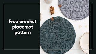 Free crochet placemat pattern PART 1 (Rounds 1-10)