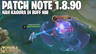 FREDRIN NERF, KAGURA BUFF, HAYABUSA BUFF, GUSION BUFF, NOVARIUA NERF - PATCH NOTE 1.8.90 MLBB