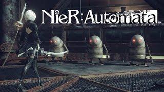 Nier: Automata - Fetish Android vs Giant Robot