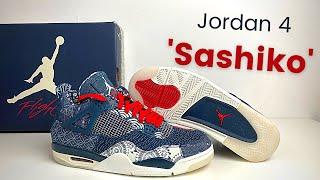 Jordan 4 'Sashiko' Deep Ocean Blue - Review + On Foot