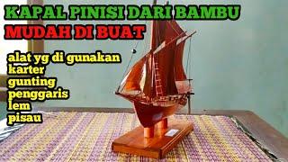 ide kreatif dari bambu miniatur kapal pinisi kapal layar