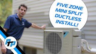 Five Zone Daikin Ductless Mini Split Installation Walk Through.