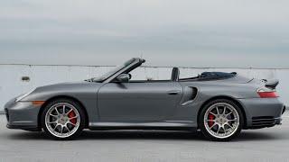 2004 Porsche 911 Turbo Cabriolet | Seal Gray Metallic over Metropol Blue | UDrive Automobiles
