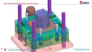 Unthread plastic mold design from Upmold