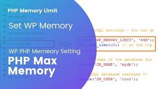How to set WordPress PHP Memory Limit | WP Memory Limit Vs WP Max Memory Limit Vs PHP Memory Limit