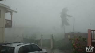 Hurricane Beryl Landfall Carriacou raw power 4k - Eye wall of category 4
