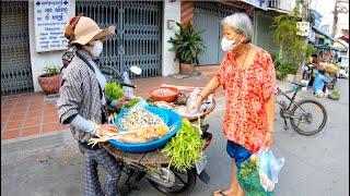 Day 19 Lockdown in Phnom Penh | Biking to market to buy fish, pork, vegetables