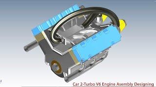 Autodesk Inventor Tutorial || Car Engine (2Turbo V6) Advanced Assembly Designing (Volume-1)