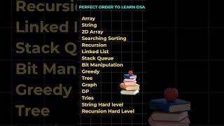 PERFECT ORDER TO LEARN DSA #interview  #datastructures
