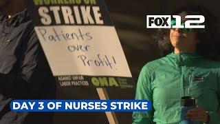 Providence Portland nurses on strike line for third day