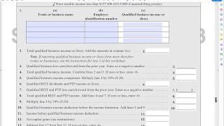 How to use the new Qualified Business Income Deduction Worksheet for 2018