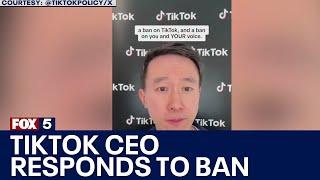 TikTok CEO responds to ban | FOX 5 News