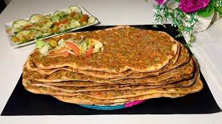 Turkish Food Lahmacun Recipe | Turkish Pizza Bread