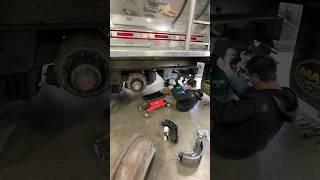 Changing brakes on Mac dump trailer! #fyp #viralshorts #trending #trucks