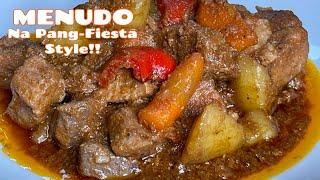 How To Cook PORK MENUDO Na Pang Fiesta Style!!