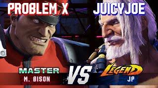 SF6 ▰ PROBLEM X (M.Bison) vs JUICYJOE (JP) ▰ High Level Gameplay