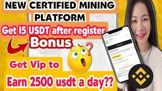 The latest online earning platform,officially certified,Earn 2500 usdt a day,Join & get 15 usdt free