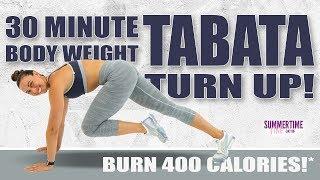 30 Minute BODYWEIGHT CARDIO AND ABS TABATA WORKOUT! Burn 400 Calories!* Sydney Cummings