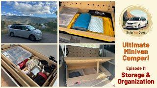 E11: Storage & Organization in Minivan Camper