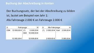 Buchführung 10 - Abschreibung Teil 1