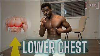 LOWER CHEST WORKOUT AT HOME : no equipment chest workout at home | big CHEST WORKOUT