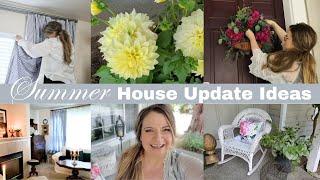 NEW Summer Porch & Fireside Room Makeover | House Update Ideas with Beautiful Flowers & Curtains