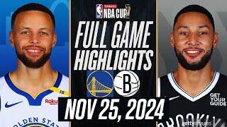 WARRIORS vs NETS FULL GAME HIGHLIGHTS NOVEMBER 25, 2024 NBA FULL GAME HIGHLIGHTS TODAY 2K25