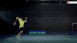 Badminton: Clear Vorhand (seitlich)