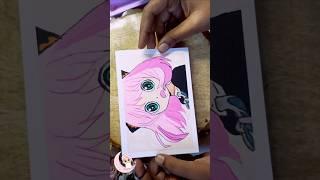 Anime painting Anya painting | Satisfying art #painting #art #satisfying #shorts #moonmoon