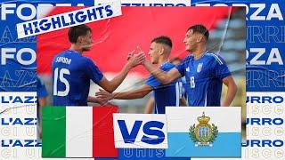 Highlights: Italia-San Marino 7-0 | Under 21 | Qualificazioni U21 EURO 2025