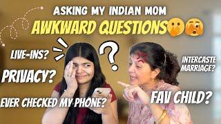 Asking My Indian Mom *Awkward* Questions!(situationships, ever checked my phone?) || TR ||