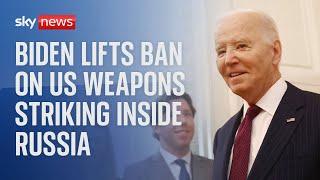 Biden lifts ban on Ukraine using US missiles to strike inside Russia - report