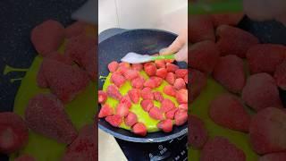 Homemade Nougat Candy with marshmallows and strawberry || Easy nougat recipe #shorts #shortvideo